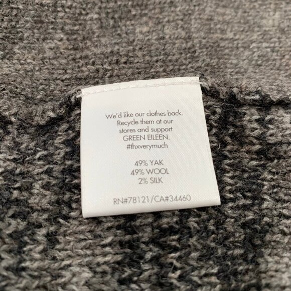 Eileen Fisher long sleeve open front tunic long duster trench cardigan sweater - Picture 7 of 8